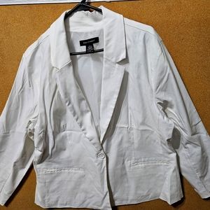 Ashley stewart size 20 white dress jacket